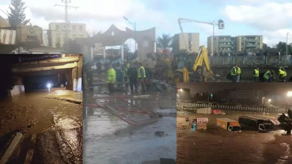 Intempéries à Jijel : effondrement partiel du pont de Oued El Kantara
