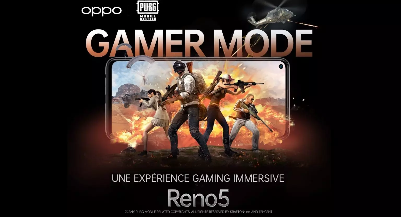 OPPO Reno 5, désigné smartphone officiel de « PUBG MOBILE Esports »