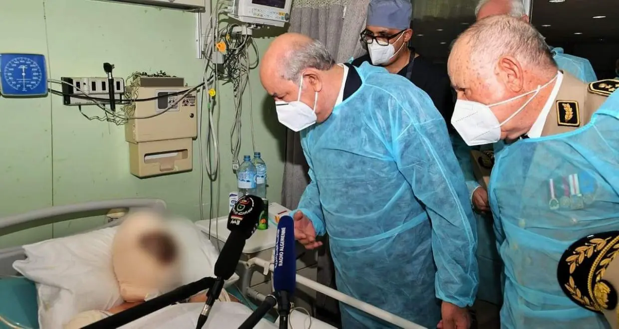 Feux de forêts : Tebboune et Chengriha rendent visite aux blessés