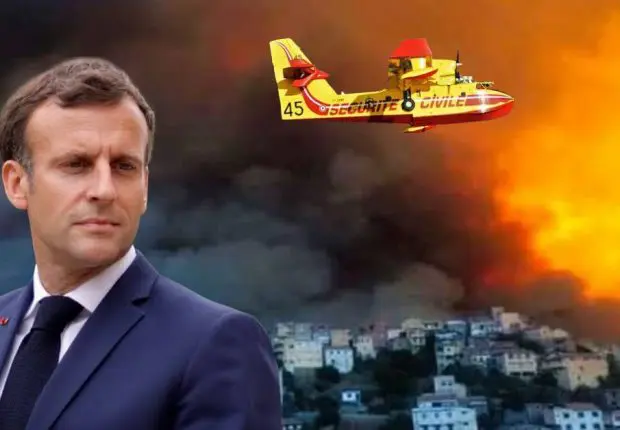 Feux de Forêts en Algérie : Macron annonce l’envoie de 2 canadairs