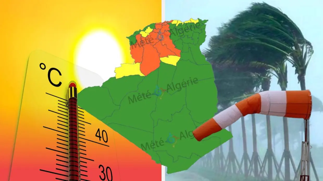 Alerte météo : canicule et vents violents dans 24 wilayas du pays