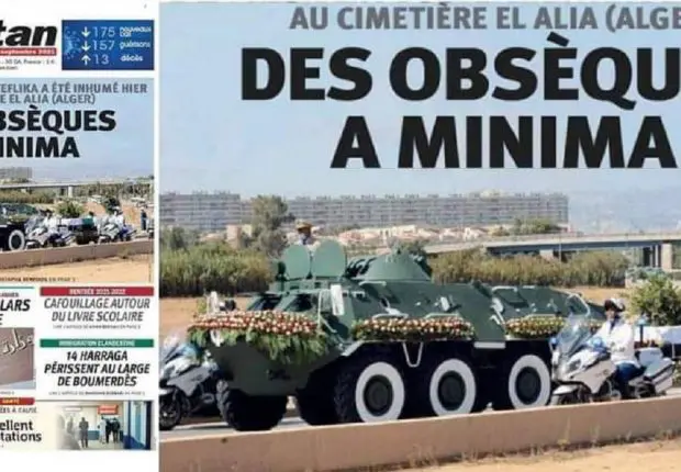 Enterrement de Bouteflika : la « Une » d’El Watan crée la polémique