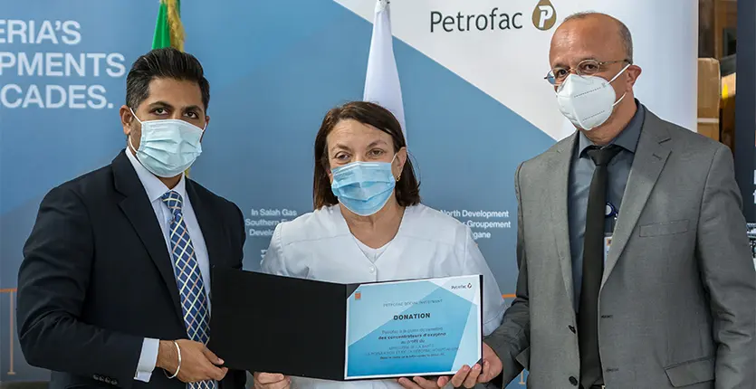 Petrofac Algérie fait don de 220 concentrateurs d’oxygène