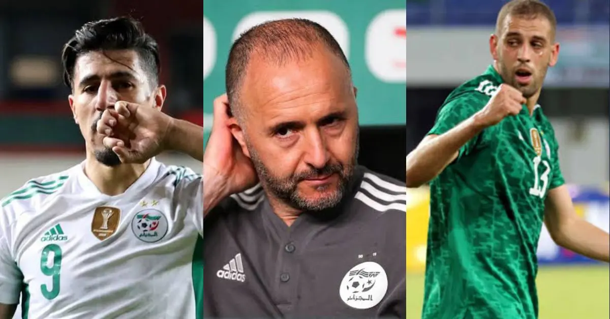 EN : entre Slimani et Bounedjah, sur quel buteur va parier Belmadi ?
