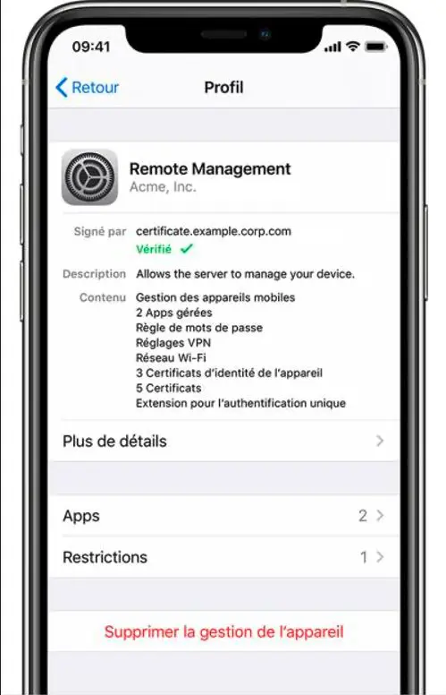 iPhone est verrouillé par MDM 