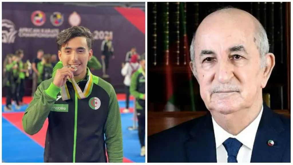 Tebboune félicite le jeune karatéka algérien, Anis Helassa