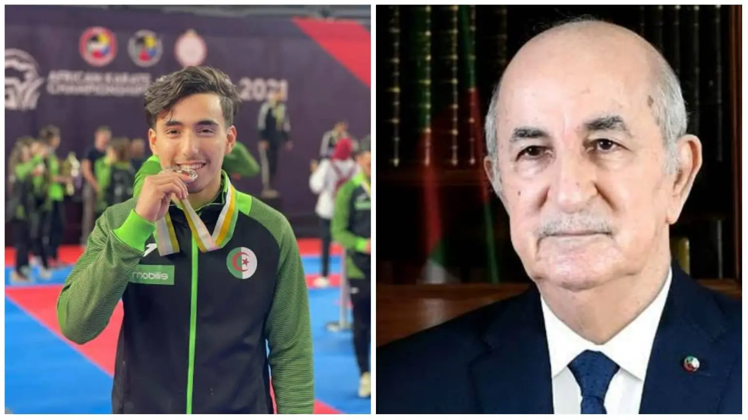 Tebboune félicite le jeune karatéka algérien, Anis Helassa