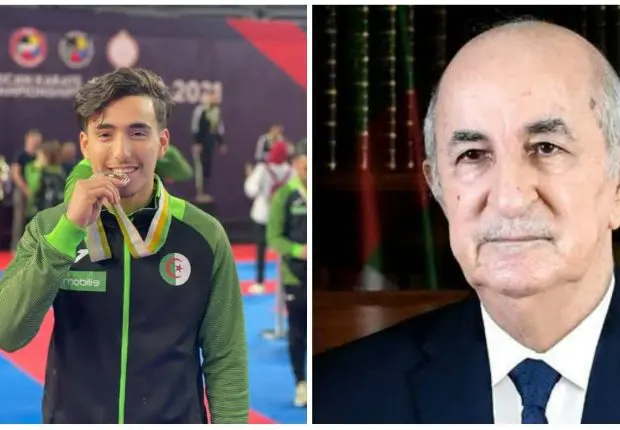 Tebboune félicite le jeune karatéka algérien, Anis Helassa