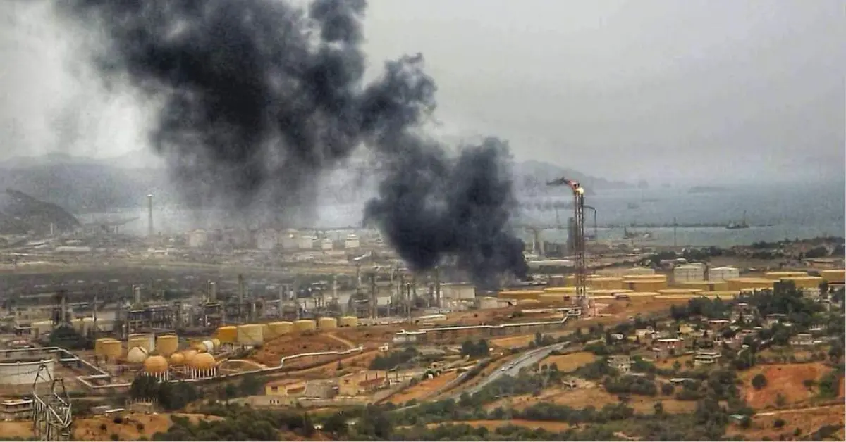 Sonatrach : un incendie géant fait des blessés à Skikda