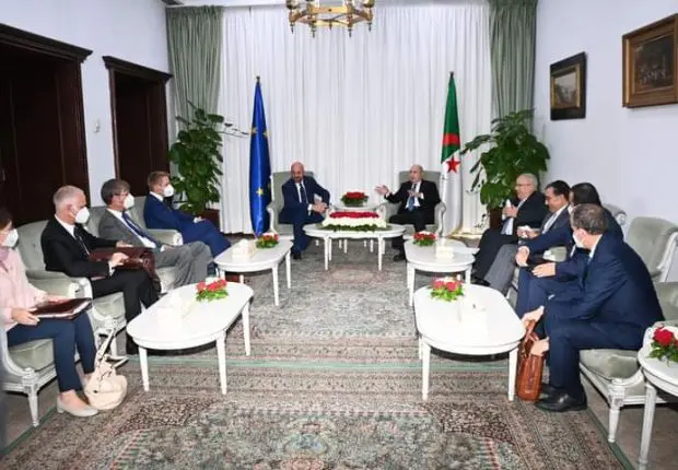 Pourparlers présidés par Tebboune et le président du Conseil européen