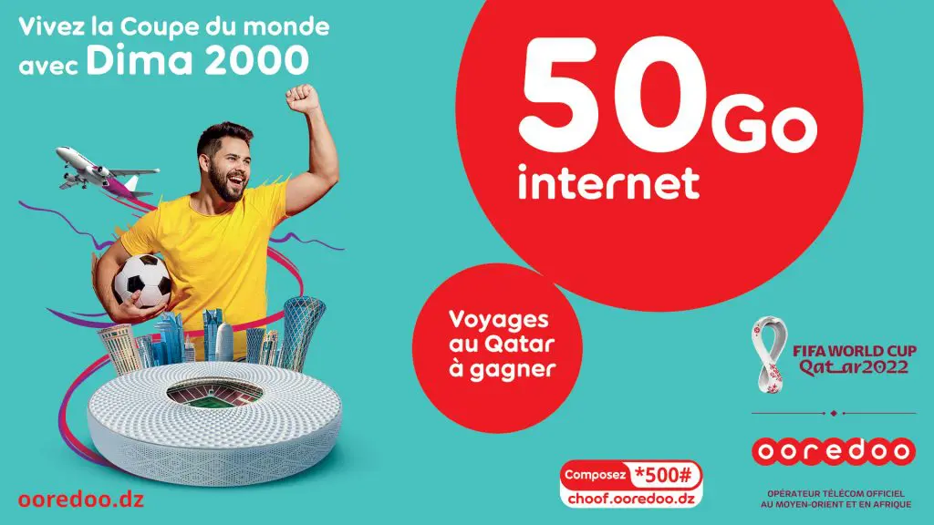 Dima Ooredoo 2000 : augmentation du volume Internet à 50Go