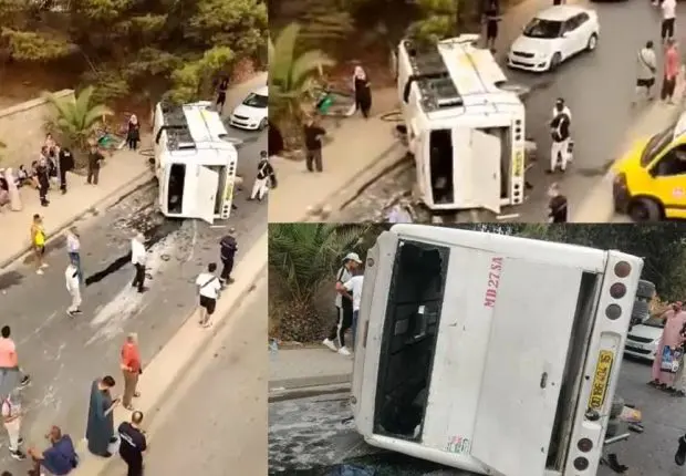 Alger : le renversement d’un bus fait plus d’une vingtaine de blessés