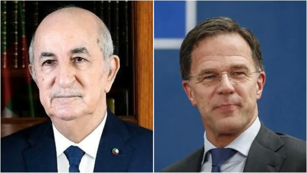 Tebboune reçoit un appel téléphonique du Premier ministre des Pays-Bas