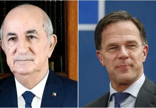 Tebboune reçoit un appel téléphonique du Premier ministre des Pays-Bas