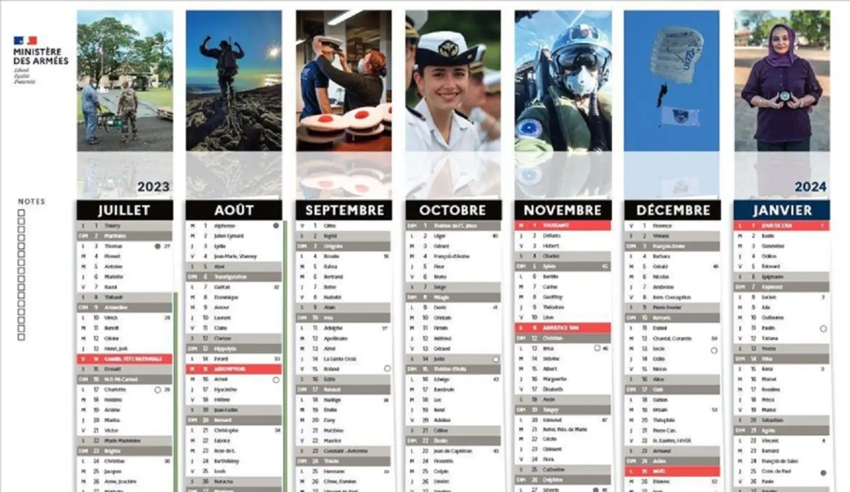 France : une femme voilée sur un calendrier de l’armée fait polémique