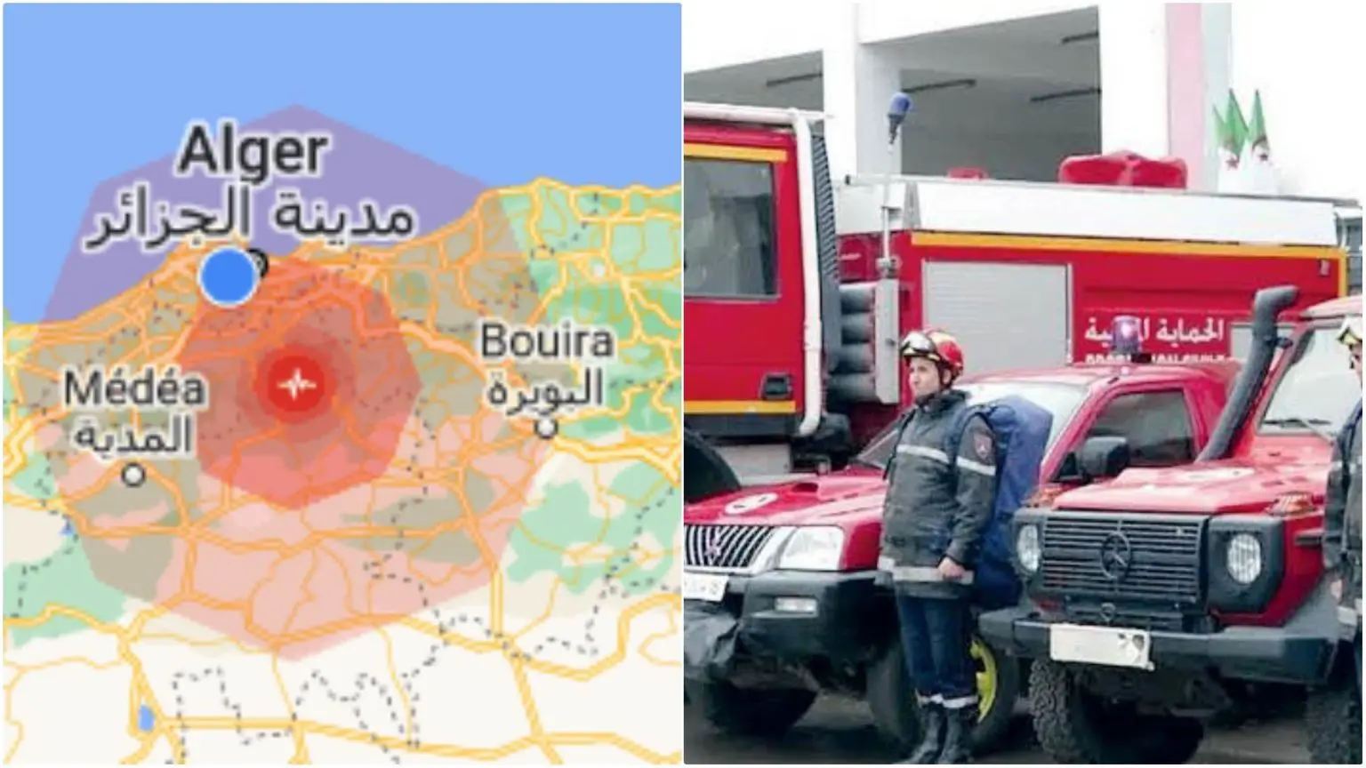 Tremblement de terre à Blida : la protection civile livre un 1er bilan