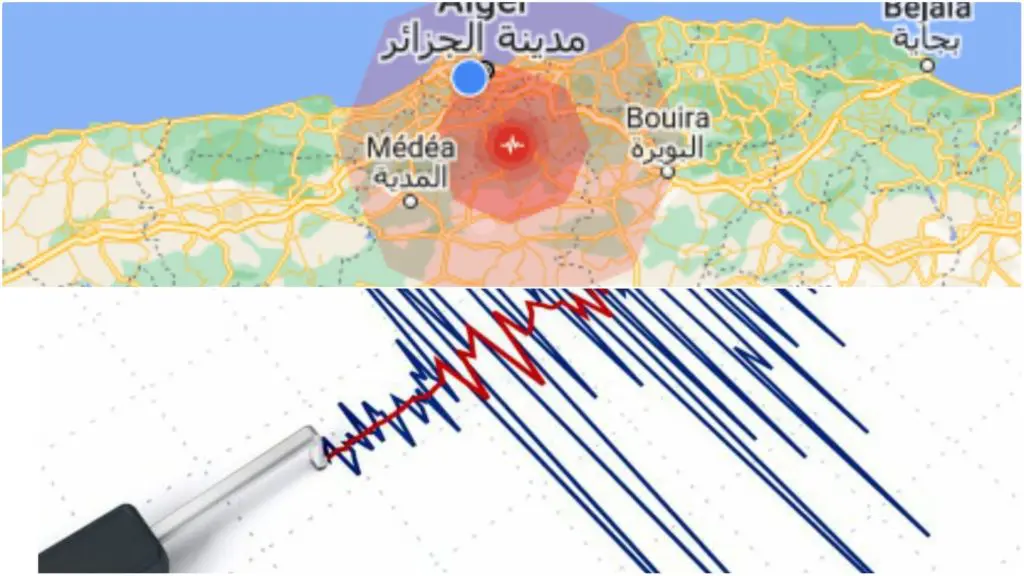 Tremblement de terre à Blida: secousse ressentie à Alger et Tizi Ouzou