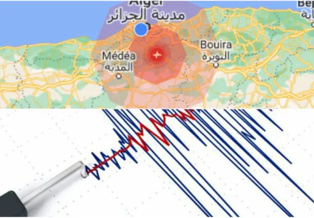 Tremblement de terre à Blida: secousse ressentie à Alger et Tizi Ouzou