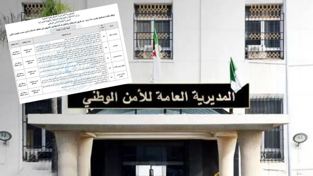 Emploi Algérie : la DGSN recrute dans différentes spécialités