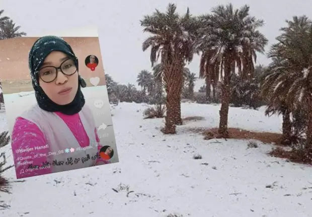 Neige Ă  BĂ©char : le Tiktok d’une prof d’anglais subjugue les AlgĂ©riens