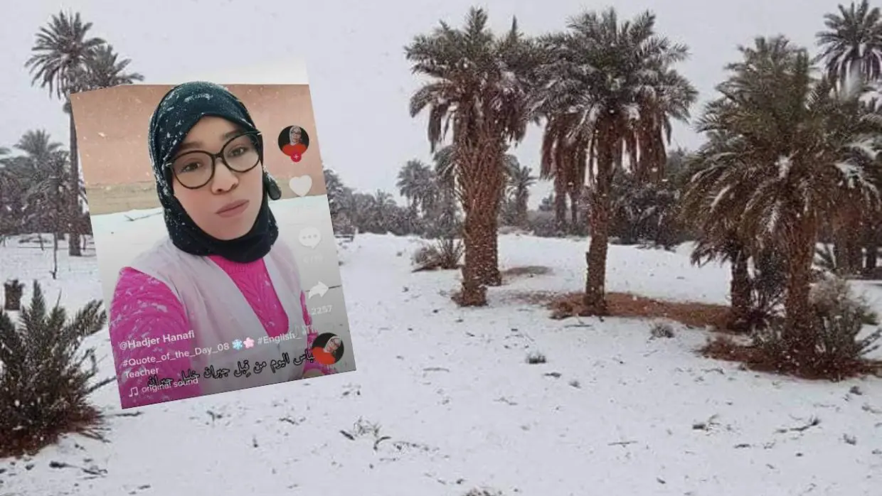 Neige à Béchar : le Tiktok d’une prof d’anglais subjugue les Algériens