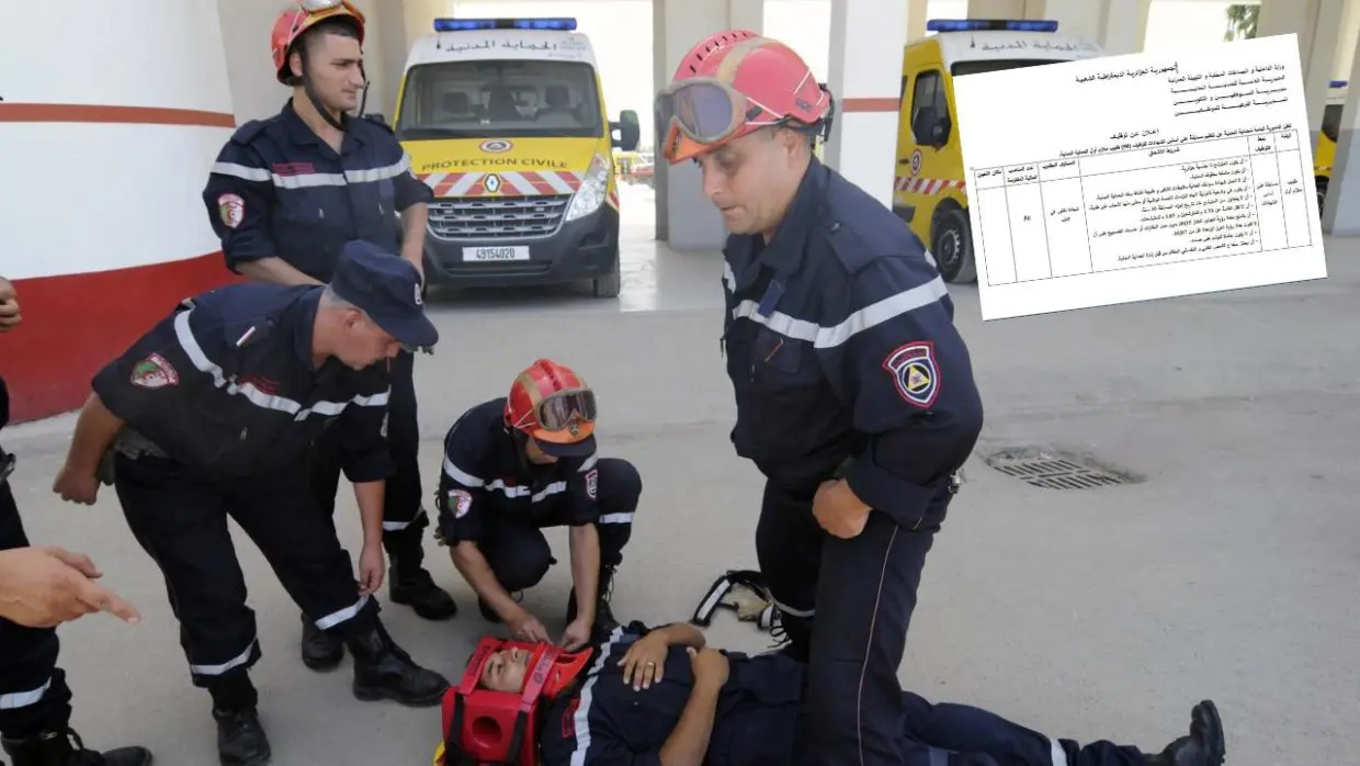 Emploi – Algérie : la Protection civile recrute en ce janvier 2023