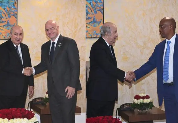 CHAN 2022 : Infantino et Motsepe reçus par Tebboune