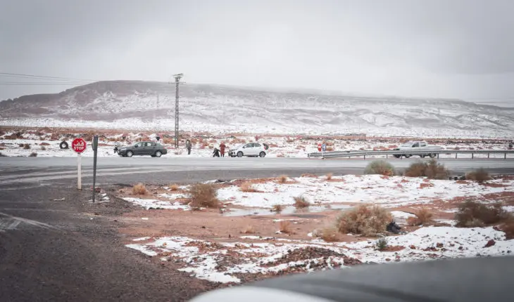 Neige au Sahara algérien (2023)