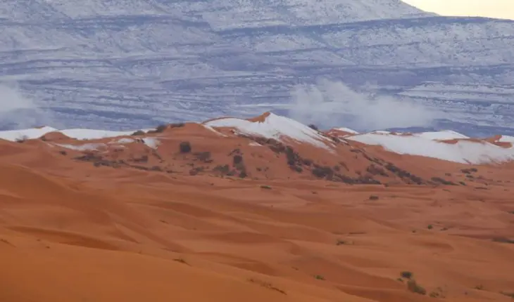 Neige au Sahara algérien (2023)