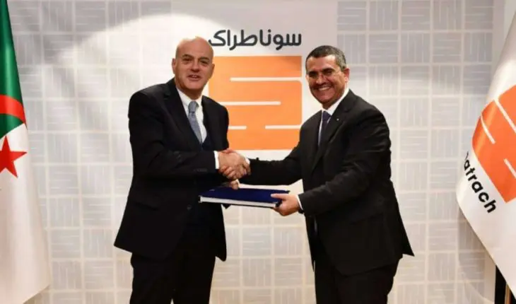 Le PDG de Sonatrach (Algérie) avec le PDG d'ENI (Italie).