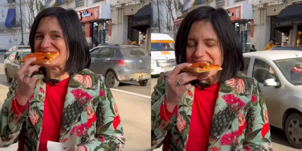 Une employée de l&rsquo;ambassade des USA en Algérie découvre la pizza carrée