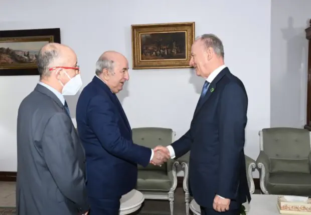 Tebboune reçoit le secrétaire du Conseil de sécurité de la Russie