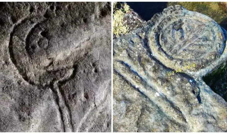 Symboles gravés sur les rochers à Boussadoun