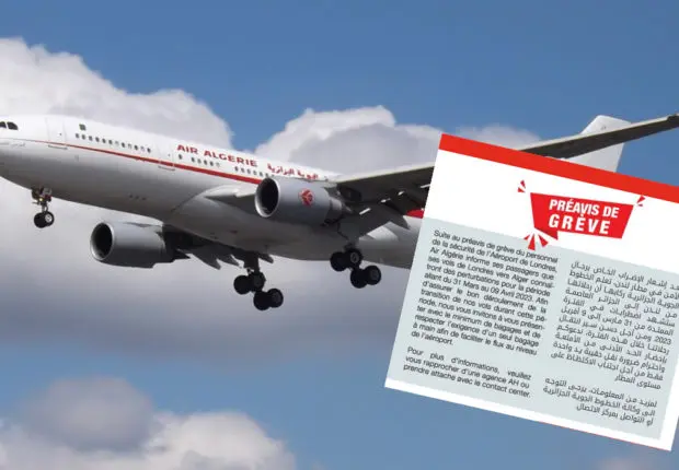 Air Algérie : perturbation des vols au départ de Londres