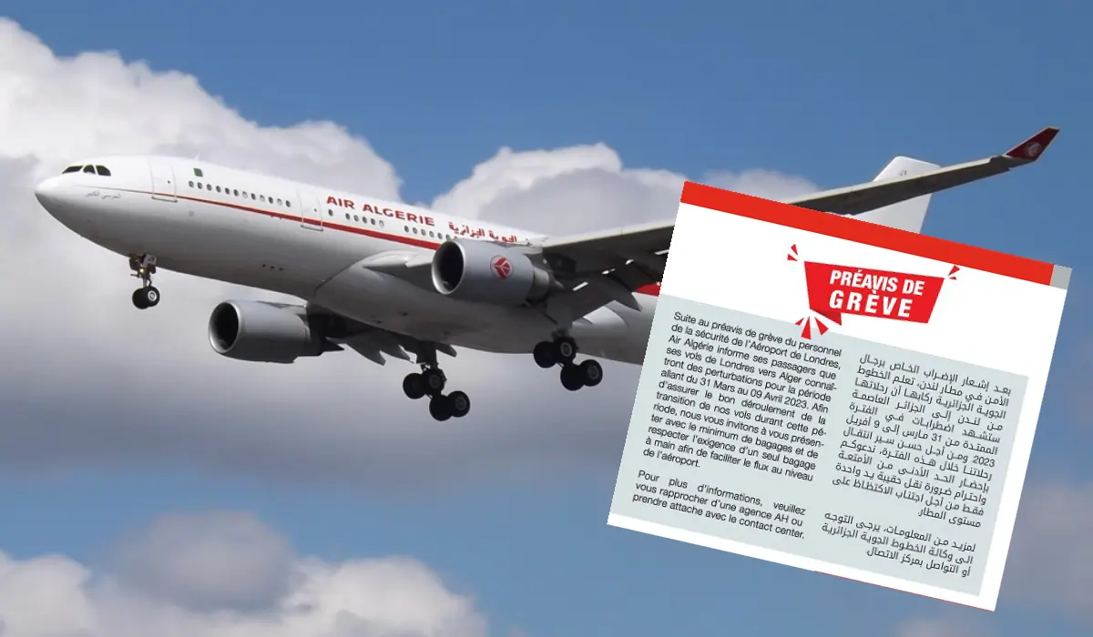 Air Algérie : perturbation des vols au départ de Londres