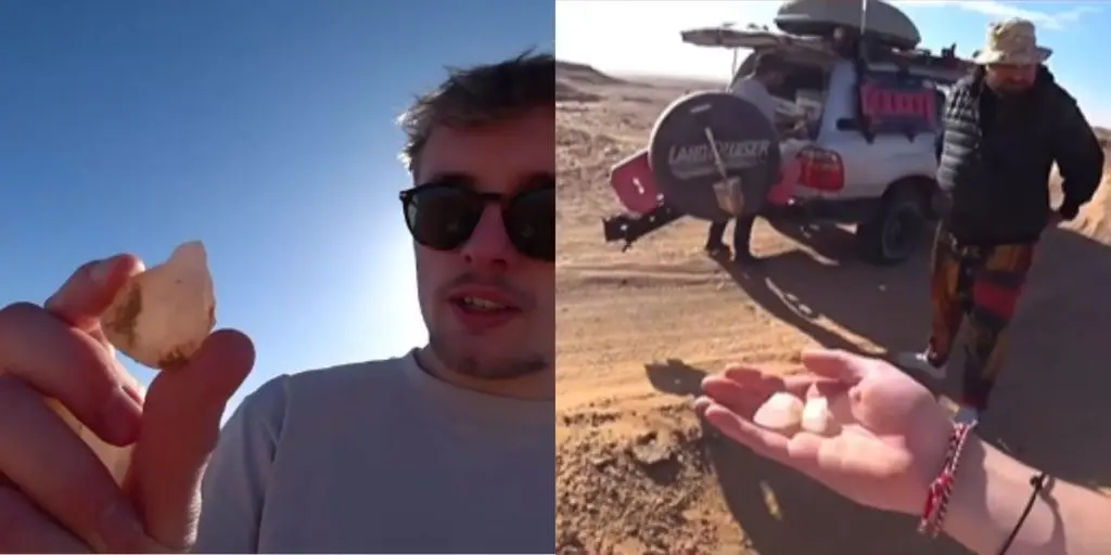 Algérie : Le youtubeur français Tibo Jones trouve des pierres précieuses au Sud