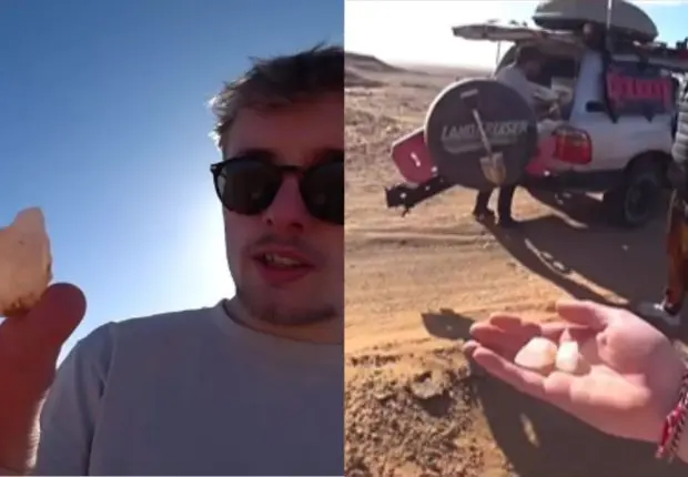 Algérie : Le youtubeur français Tibo Jones trouve des pierres précieuses au Sud