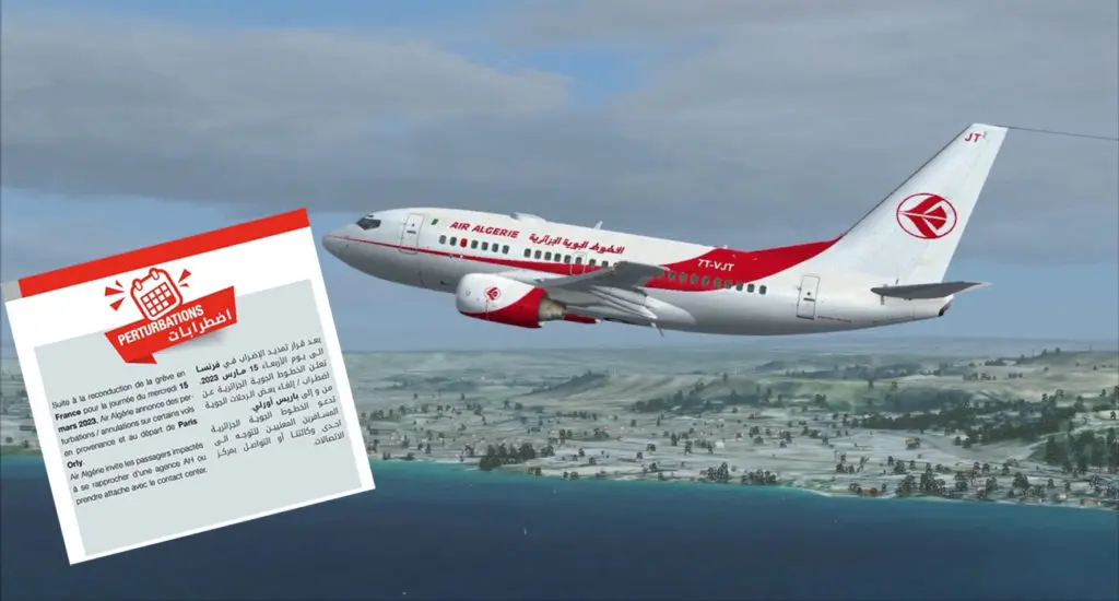Air Algérie : perturbation des vols depuis et vers l’aéroport de Paris Orly