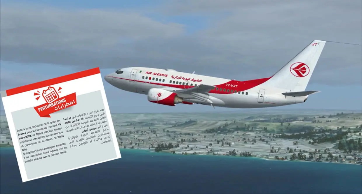 Air Algérie : perturbation des vols depuis et vers l’aéroport de Paris Orly