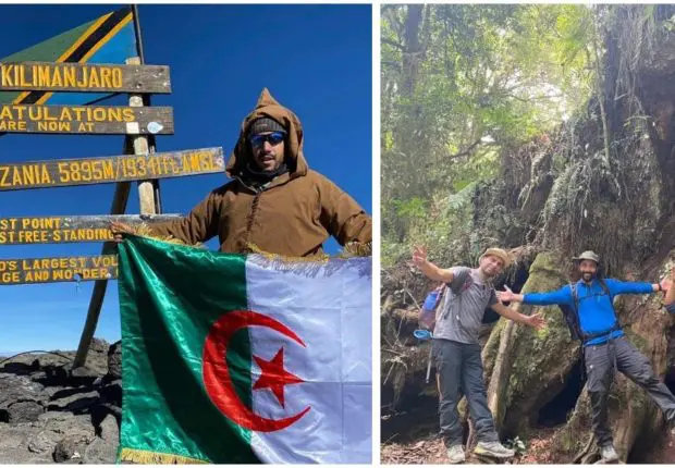 Il gravit le Mont Kilimandjaro (5895m), l&rsquo;Algérien Khelifi Belhachemi sur le toit de l&rsquo;Afrique