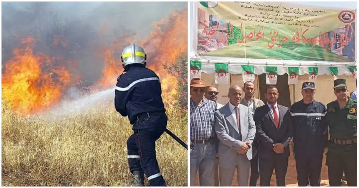 Incendies des récoltes en Algérie : la DGPC lance une campagne de sensibilisation dans le sud