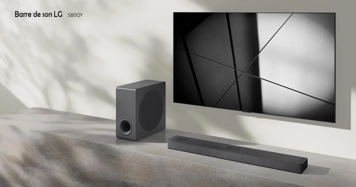 Avec la barre de son LG S80QY, profitez pleinement d’une expérience sonore immersive