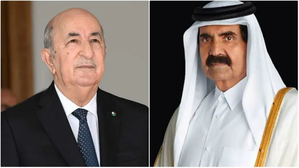 Aïd el-Fitr 2023 : Tebboune reçoit les vœux de l&rsquo;ex-Emir du Qatar