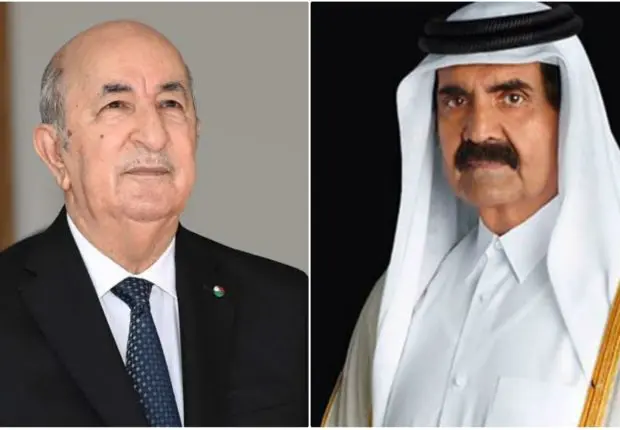 Aïd el-Fitr 2023 : Tebboune reçoit les vœux de l&rsquo;ex-Emir du Qatar