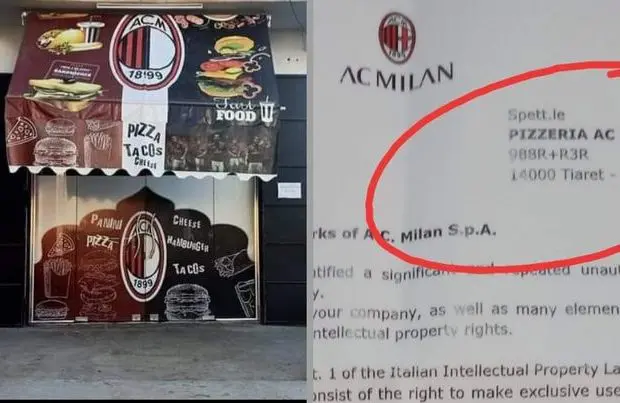 Tiaret : une pizzeria fermée à cause du logo et l’emblème de l’AC Milan ?
