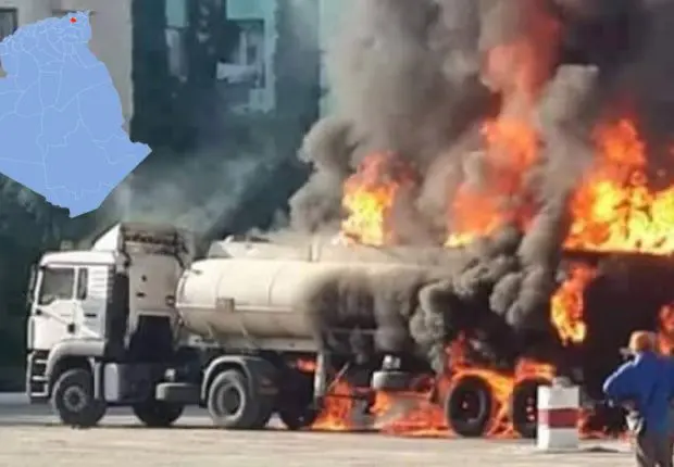 Explosion d’un camion-citerne d’essence à Constantine : le corps du conducteur retrouvé calciné