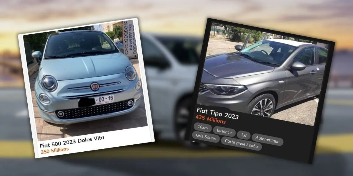 Véhicules Fiat importés en Algérie revendus sur le net à des prix chocs