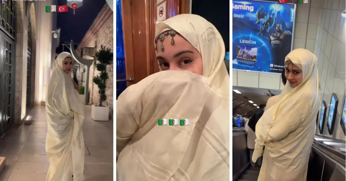 Une influenceuse algérienne fait sensation en se baladant en hayek à Istanbul