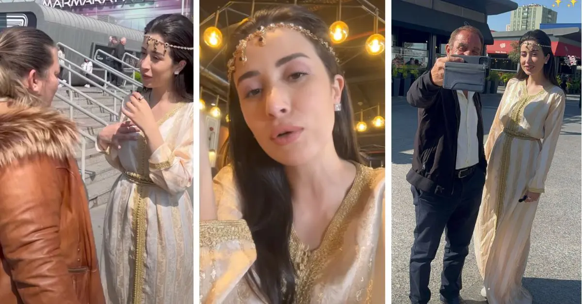 L’influenceuse NahlaTV met à l’honneur le caftan algérien dans les rues d’Istanbul