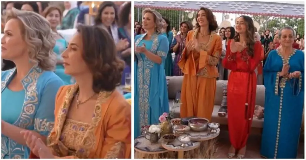 La princesse algérienne Rym Ali fait sensation en Karakou au henné du prince héritier de Jordanie